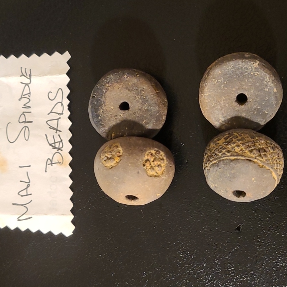 VINTAGE MALI SPINDLE BEADS